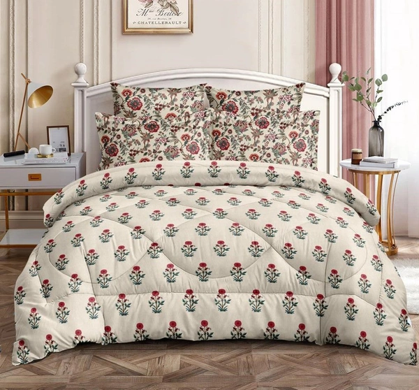 MORADO Glace Cotton Double Duvet Cover/Rajai Cover/Blanket Cover with Zipper (90x100 Inches) - 90x100 Inches, Pink