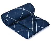 MORADO Glace cotton Printed Reversible 150 GSM AC Comforter/Quilt/Blanket for Double Bed (90x100 Inches) - 90x100 Inches, Blue