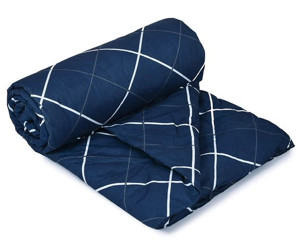 MORADO Glace cotton Printed Reversible 150 GSM AC Comforter/Quilt/Blanket for Double Bed (90x100 Inches) - 90x100 Inches, Blue