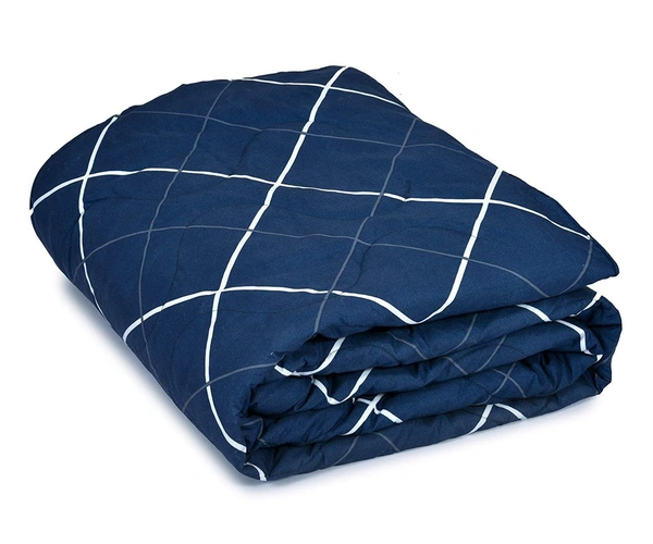 MORADO Glace cotton Printed Reversible 150 GSM AC Comforter/Quilt/Blanket for Double Bed (90x100 Inches) - 90x100 Inches, Blue