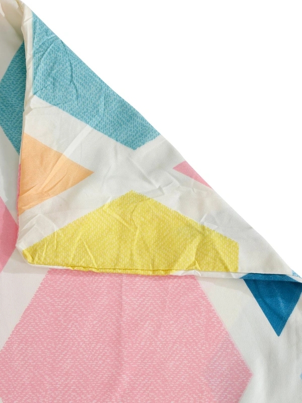 MORADO Glace Cotton Single Bed Size Quilt Cover / Duvet Cover / Rajai Cover / Blanket Cover with Zipper (60x90 Inches) - Multicolor