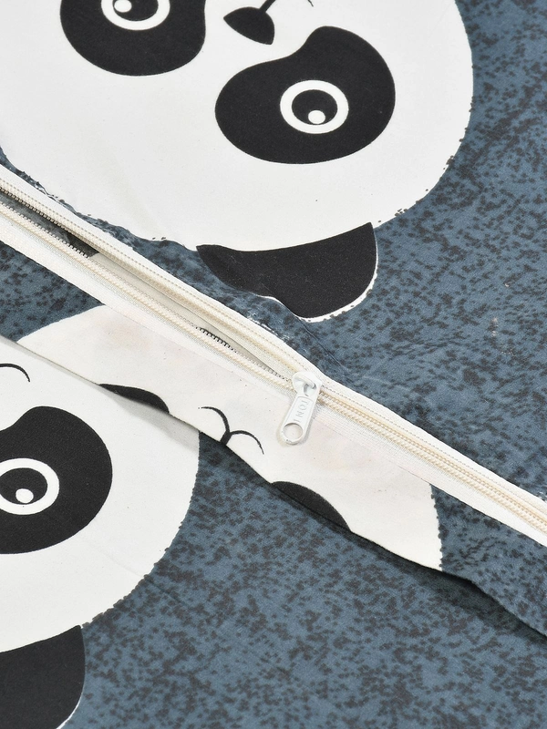 MORADO Glace Cotton Single Bed Size Quilt Cover / Duvet Cover / Rajai Cover / Blanket Cover with Zipper (60x90 Inches) - Black