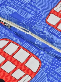 MORADO Glace Cotton Single Bed Size Quilt Cover / Duvet Cover / Rajai Cover / Blanket Cover with Zipper (60x90 Inches) - Blue