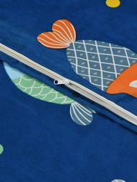 MORADO Glace Cotton Single Bed Size Quilt Cover / Duvet Cover / Rajai Cover / Blanket Cover with Zipper (60x90 Inches) - Blue