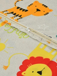 MORADO Glace Cotton Single Bed Size Quilt Cover / Duvet Cover / Rajai Cover / Blanket Cover with Zipper (60x90 Inches) - Offwhite