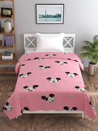 MORADO Glace Cotton Single Bed Size Quilt Cover / Duvet Cover / Rajai Cover / Blanket Cover with Zipper (60x90 Inches) - Pink