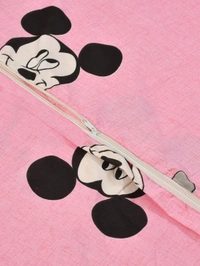 MORADO Glace Cotton Single Bed Size Quilt Cover / Duvet Cover / Rajai Cover / Blanket Cover with Zipper (60x90 Inches) - Pink