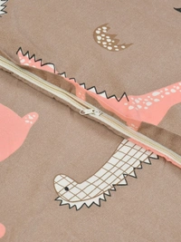 MORADO Glace Cotton Single Bed Size Quilt Cover / Duvet Cover / Rajai Cover / Blanket Cover with Zipper (60x90 Inches) - Brown