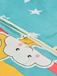 MORADO Glace Cotton Single Bed Size Quilt Cover / Duvet Cover / Rajai Cover / Blanket Cover with Zipper (60x90 Inches) - Multicolor