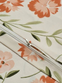 MORADO Glace Cotton Double Bed Quilt Cover / Duvet Cover / Rajai Cover / Blanket Cover With Zipper (90x100 Inches) - 90x100 Inches, Offwhite