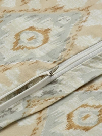 MORADO Glace Cotton Double Bed Quilt Cover / Duvet Cover / Rajai Cover / Blanket Cover With Zipper (90x100 Inches) - 90x100 Inches, Offwhite