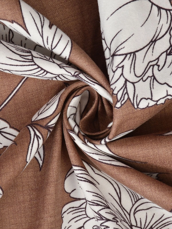 MORADO Glace Cotton Double Bed Quilt Cover / Duvet Cover / Rajai Cover / Blanket Cover With Zipper (90x100 Inches) - 90x100 Inches, Coffee