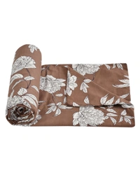 MORADO Glace Cotton Double Bed Quilt Cover / Duvet Cover / Rajai Cover / Blanket Cover With Zipper (90x100 Inches) - 90x100 Inches, Coffee