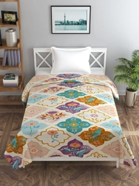 MORADO Glace Cotton Single Bed Size Quilt Cover / Duvet Cover / Rajai Cover / Blanket Cover With Zipper (60x90 Inches) - 60x90 Inches, Purple