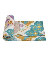 MORADO Glace Cotton Double Bed Quilt Cover / Duvet Cover / Rajai Cover / Blanket Cover With Zipper (90x100 Inches) - 90x100 Inches, Purple