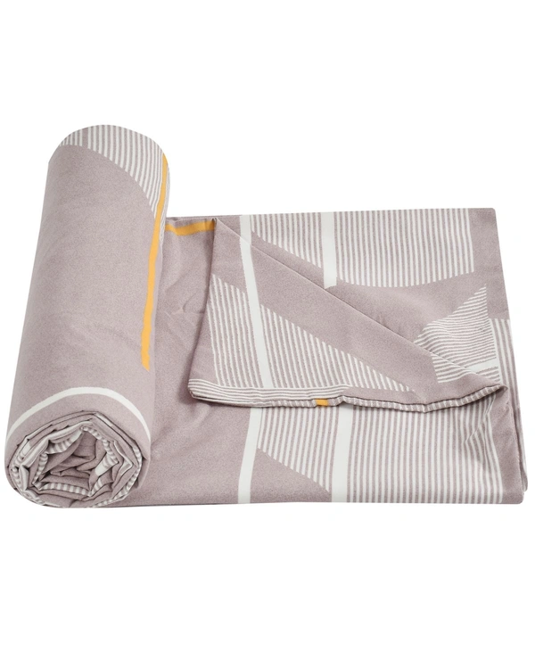 MORADO Glace Cotton Double Bed Quilt Cover / Duvet Cover / Rajai Cover / Blanket Cover With Zipper (90x100 Inches) - 90x100 Inches, Brown