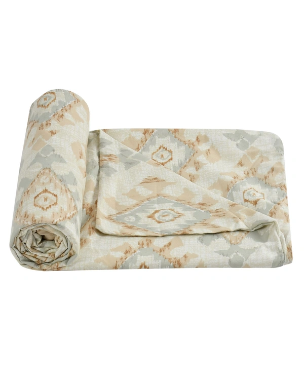 MORADO Glace Cotton Single Bed Size Quilt Cover / Duvet Cover / Rajai Cover / Blanket Cover With Zipper (60x90 Inches) - 60x90 Inches, Offwhite