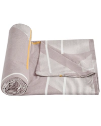 MORADO Glace Cotton Double Bed Quilt Cover / Duvet Cover / Rajai Cover / Blanket Cover With Zipper (90x100 Inches) - 90x100 Inches, Brown