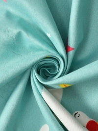 MORADO Glace Cotton Double Bed Quilt Cover / Duvet Cover / Rajai Cover / Blanket Cover With Zipper (90x100 Inches) - 90x100 Inches, Blue