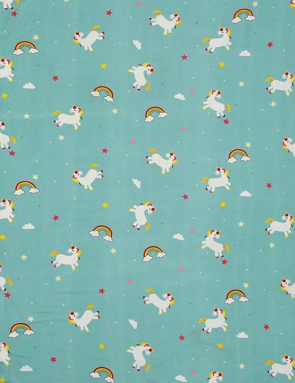 MORADO Glace Cotton Double Bed Quilt Cover / Duvet Cover / Rajai Cover / Blanket Cover With Zipper (90x100 Inches) - 90x100 Inches, Blue