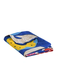 MORADO Glace Cotton Single / Duvet Cover / Rajai Cover / Blanket Cover with Zipper (60x90 Inches, Blue Red) - Multicolor