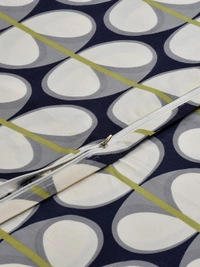 MORADO Glace Cotton Single / Duvet Cover / Rajai Cover / Blanket Cover with Zipper (60x90 Inches, Blue Cream) - Multicolor