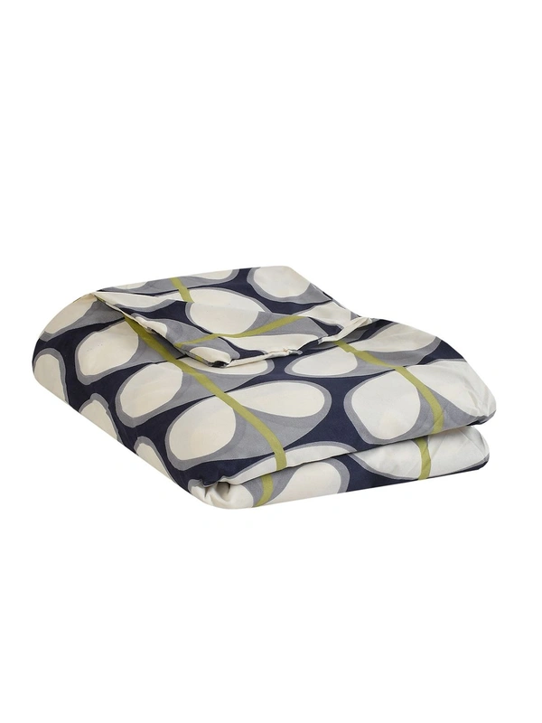 MORADO Glace Cotton Single / Duvet Cover / Rajai Cover / Blanket Cover with Zipper (60x90 Inches, Blue Cream) - Multicolor