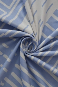 MORADO Glace Cotton Single / Duvet Cover / Rajai Cover / Blanket Cover with Zipper (60x90 Inches, Blue Cream) - Blue