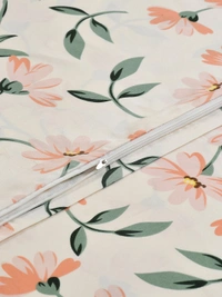 MORADO Glace Cotton Double Bed Quilt Cover / Duvet Cover / Rajai Cover / Blanket Cover with Zipper (90x100 Inches) - Pink