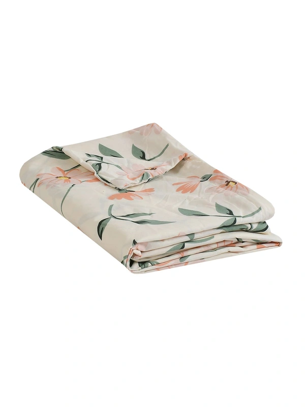 MORADO Glace Cotton Double Bed Quilt Cover / Duvet Cover / Rajai Cover / Blanket Cover with Zipper (90x100 Inches) - Pink