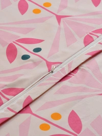 MORADO Glace Cotton Double Bed Quilt Cover / Duvet Cover / Rajai Cover / Blanket Cover with Zipper (90x100 Inches) - Pink