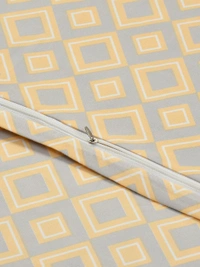 MORADO Glace Cotton Single / Duvet Cover / Rajai Cover / Blanket Cover with Zipper (60x90 Inches, Beige) - Yellow