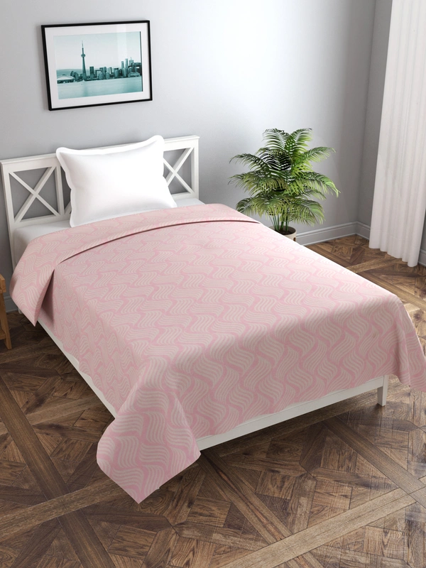 MORADO Glace Cotton Single / Duvet Cover / Rajai Cover / Blanket Cover with Zipper (60x90 Inches, Pink) - 60x90 Inches, Pink