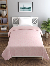 MORADO Glace Cotton Single / Duvet Cover / Rajai Cover / Blanket Cover with Zipper (60x90 Inches, Pink) - 60x90 Inches, Pink