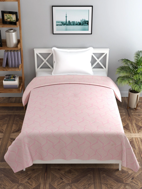 MORADO Glace Cotton Single / Duvet Cover / Rajai Cover / Blanket Cover with Zipper (60x90 Inches, Pink) - 60x90 Inches, Pink