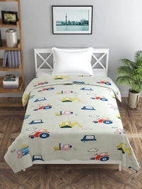 MORADO Glace Cotton Single / Duvet Cover / Rajai Cover / Blanket Cover with Zipper (60x90 Inches, Offwhite) - 60x90 Inches, Offwhite