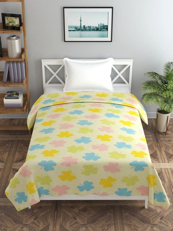 MORADO Glace Cotton Single / Duvet Cover / Rajai Cover / Blanket Cover with Zipper (60x90 Inches, Light Green) - 60x90 Inches, Mutlicolor