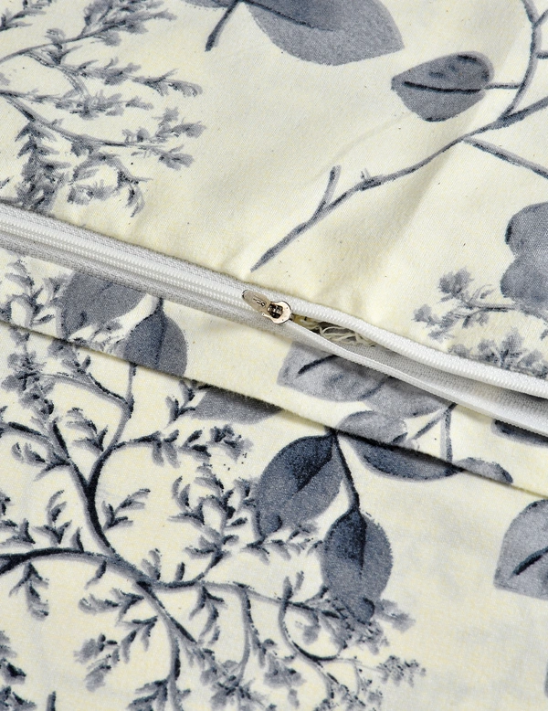 MORADO Glace Cotton Single / Duvet Cover / Rajai Cover / Blanket Cover with Zipper (60x90 Inches, Offwhite Black) - 60x90 Inches, Offwhite