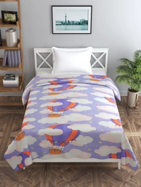 MORADO Glace Cotton Single / Duvet Cover / Rajai Cover / Blanket Cover with Zipper (60x90 Inches, Puple) - 60x90 Inches, Purple