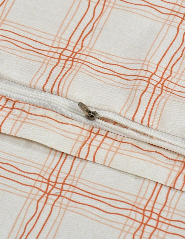 MORADO Glace Cotton Single Duvet Cover/Rajai Cover/Blanket Cover with Zipper (60x90 Inch, Brown Net) - 60x90 Inches, Brown