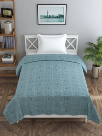 MORADO Glace Cotton Single Duvet Cover/Rajai Cover/Blanket Cover with Zipper (60x90 Inch, Grey) - 60x90 Inches, Multi