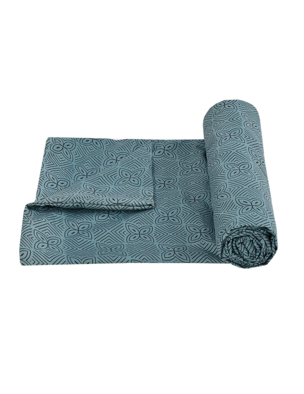 MORADO Glace Cotton Single Duvet Cover/Rajai Cover/Blanket Cover with Zipper (60x90 Inch, Grey) - 60x90 Inches, Multi