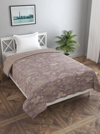 MORADO Glace Cotton Single Duvet Cover/Rajai Cover/Blanket Cover with Zipper(60x90 Inch, Mauve) - 60x90 Inches, Mauve