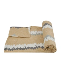 MORADO Glace Cotton Single Duvet Cover/Rajai Cover/Blanket Cover with Zipper (60x90 Inch, Brown Zig Zag) - 60x90 Inches, Brown