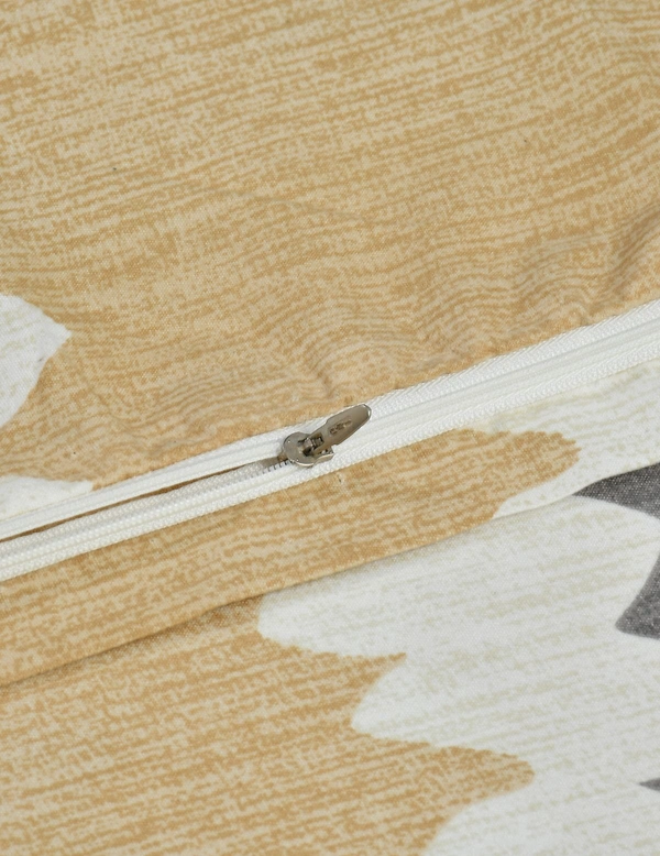 MORADO Glace Cotton Single Duvet Cover/Rajai Cover/Blanket Cover with Zipper (60x90 Inch, Brown Zig Zag) - 60x90 Inches, Brown