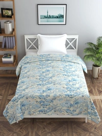 MORADO Glace Cotton Single Duvet Cover/Rajai Cover/Blanket Cover with Zipper (60x90 Inch, Sky Blue) - 60x90 Inches, Blue