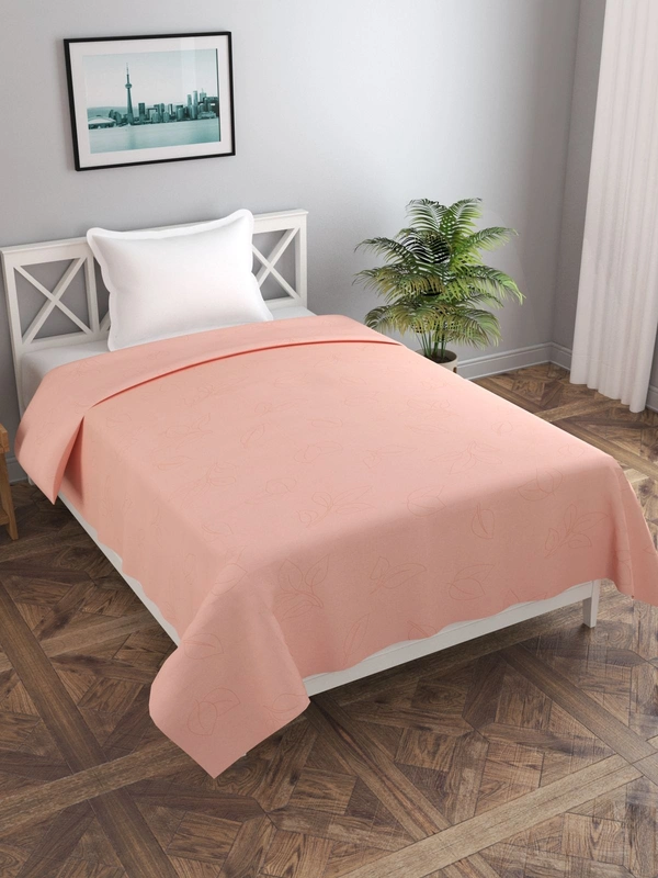 MORADO Glace Cotton Single Duvet Cover/Rajai Cover/Blanket Cover with Zipper (60x90 Inch, Peach) - 60x90 Inches, Peach