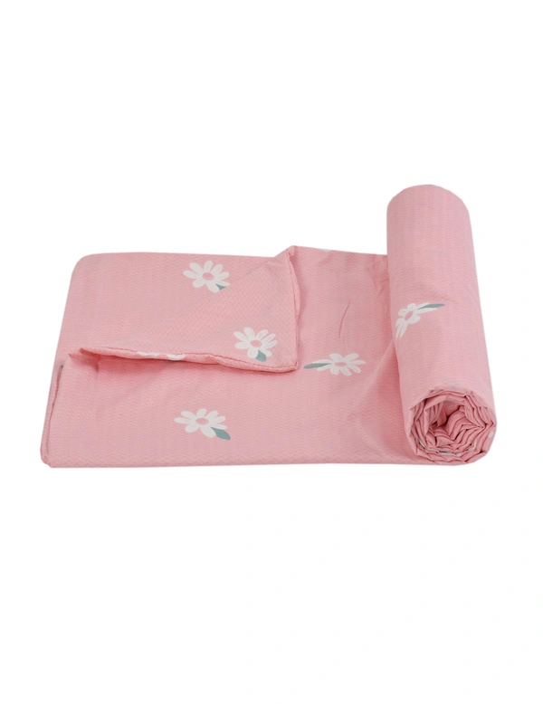 MORADO Glace Cotton Single Duvet Cover/Rajai Cover/Blanket Cover with Zipper (60x90 Inch, Light Pink) - 60x90 Inches, Pink