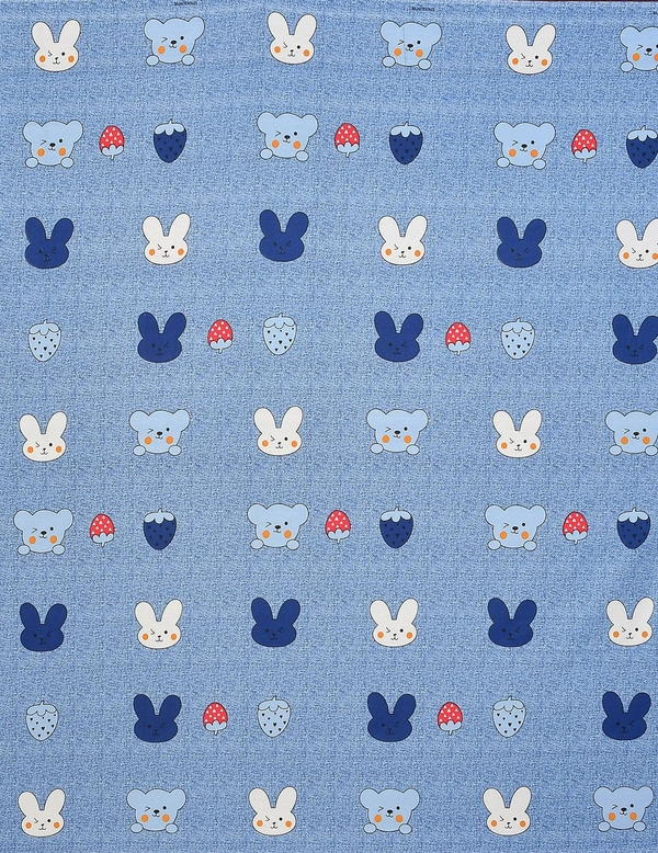 MORADO Premium Casement CottonElastic Fitted Single Bedsheet with 1 Pillow Cover (36x72x8 Inches) - Blue