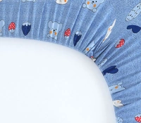 MORADO Premium Casement CottonElastic Fitted Single Bedsheet with 1 Pillow Cover (36x72x8 Inches) - Blue